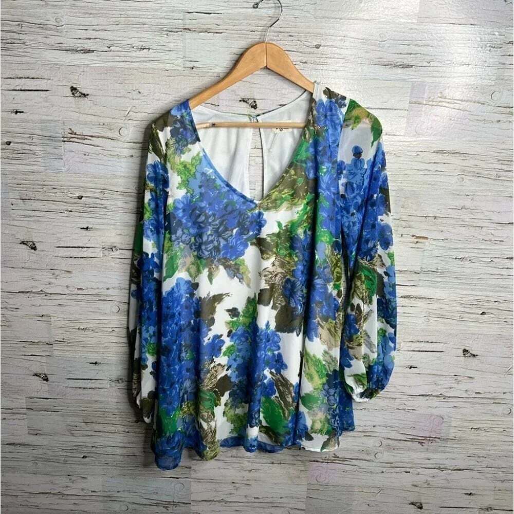 Show Me  Your Mumu Donna Michelle Tunic Dress Medium Blue Floral